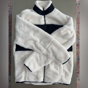 Urban Outfitters White and Black Sherpa Jacket